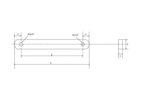 flat steel crossarm brace drawing