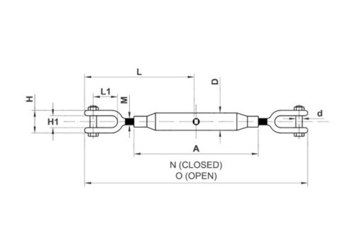 Turnbuckles Drawing